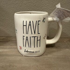 Rae Dunn Have Faith Butterfly Mug